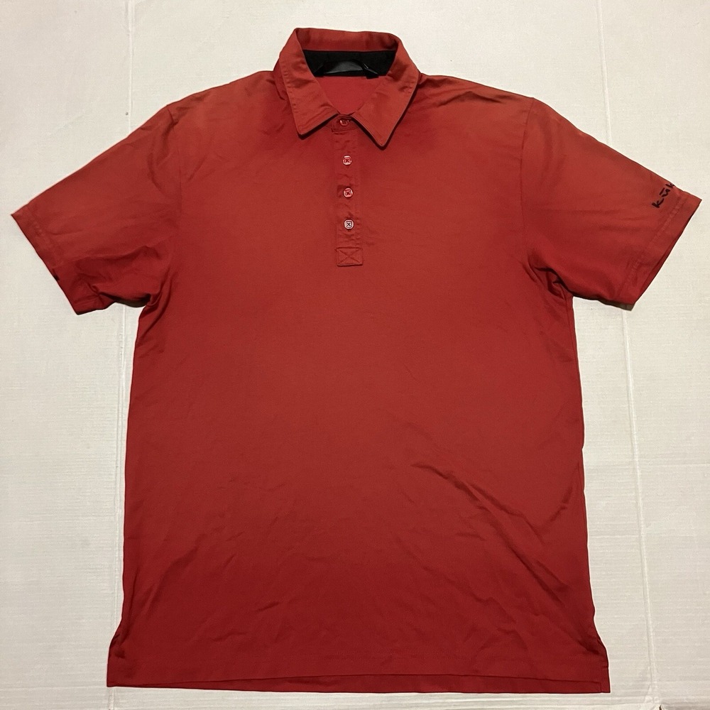 Travis‎ Mathew Golf Polo Shirt Men's Large Red  Pima Cotton Blend Outdoor Sports